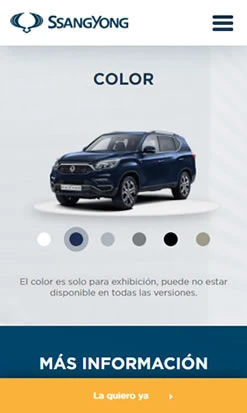 Desarrollo web de SsangYong